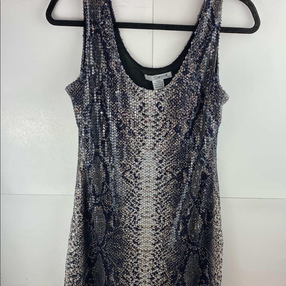 Love culture snake skin sequin mini dress size L